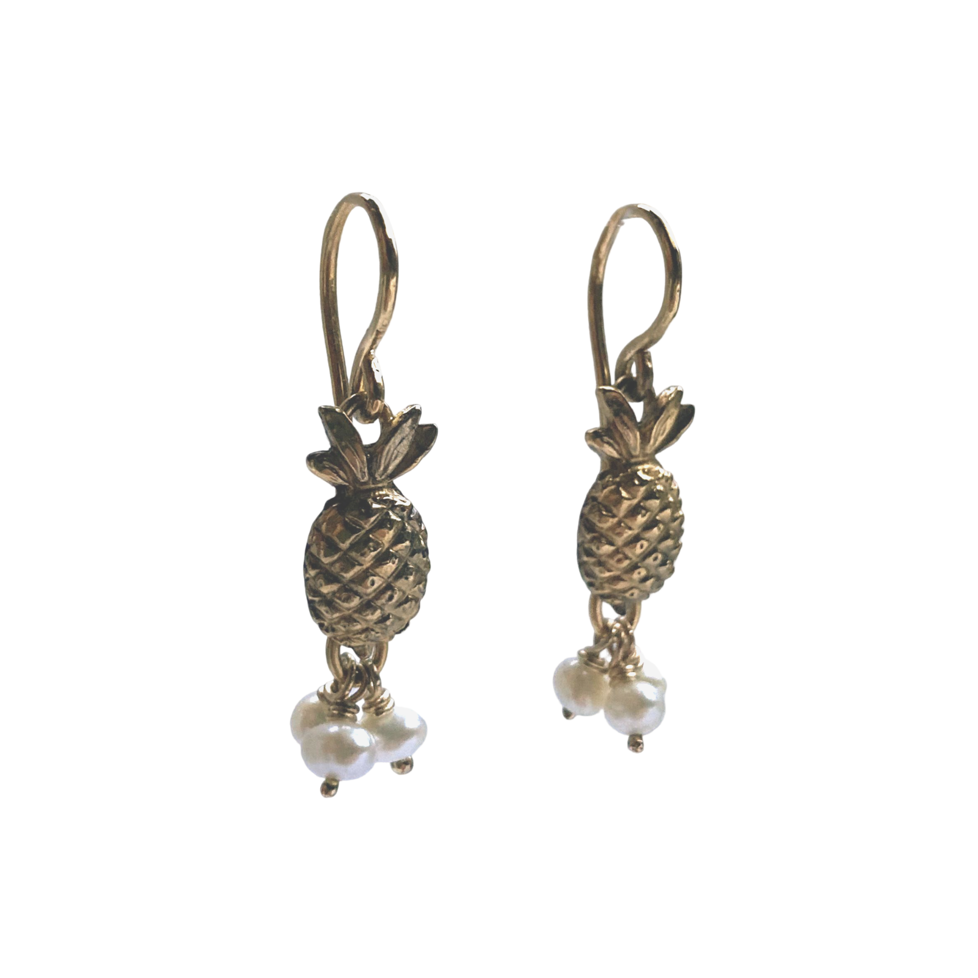 Pineapple Hook & Pearl Earrings - Image 3