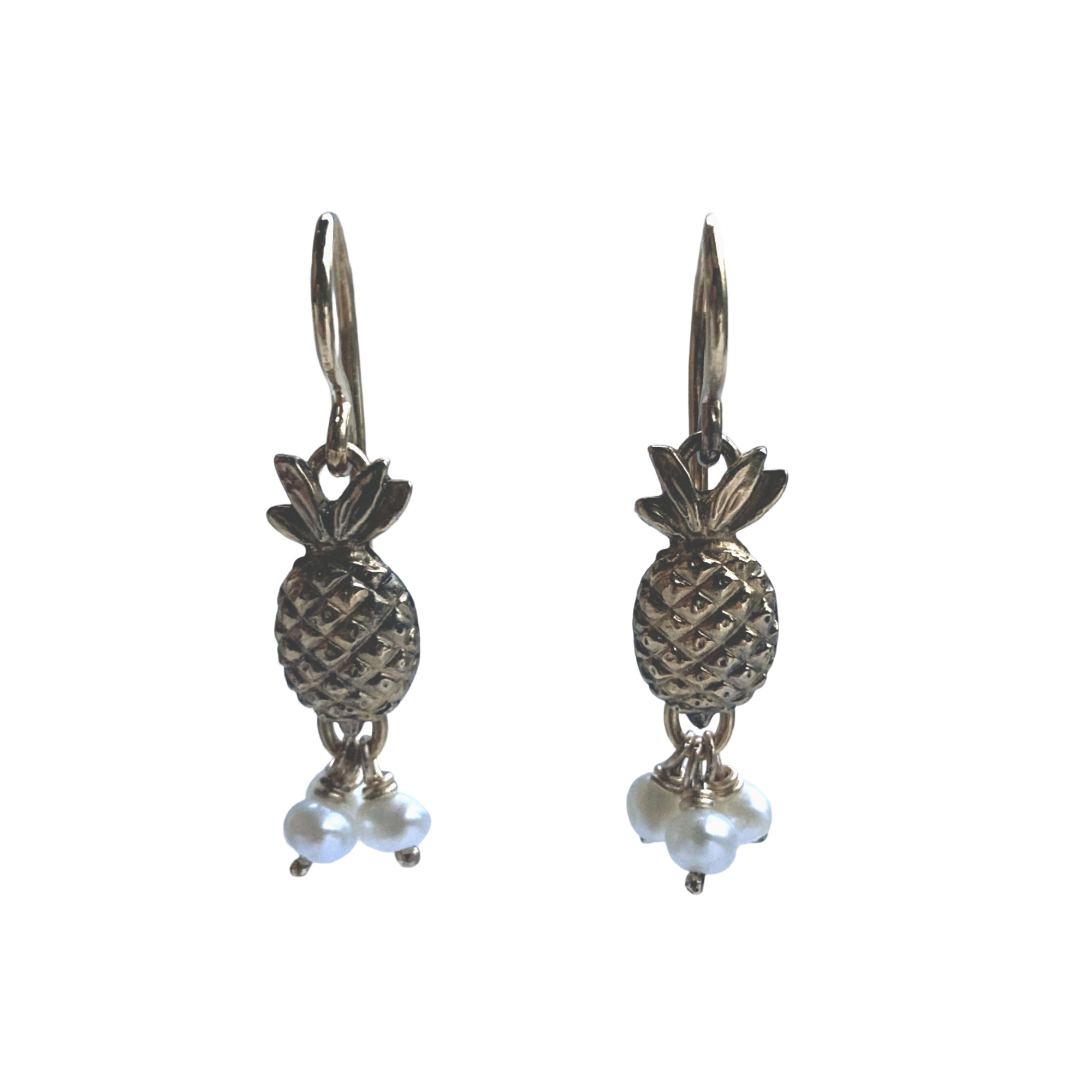 Pineapple Hook & Pearl Earrings